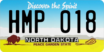 ND license plate HMP018
