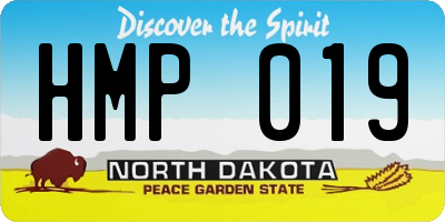 ND license plate HMP019