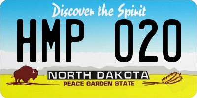 ND license plate HMP020