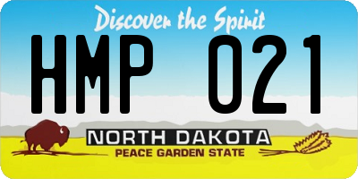 ND license plate HMP021
