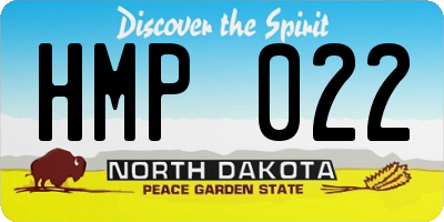 ND license plate HMP022