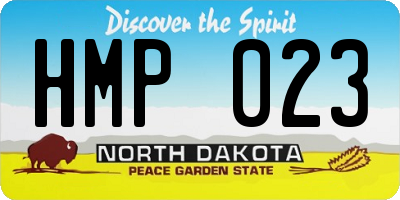 ND license plate HMP023