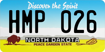 ND license plate HMP026