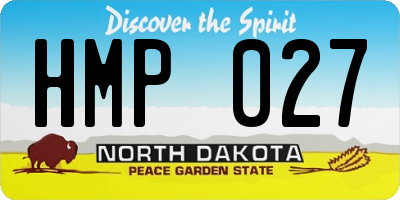 ND license plate HMP027