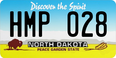 ND license plate HMP028