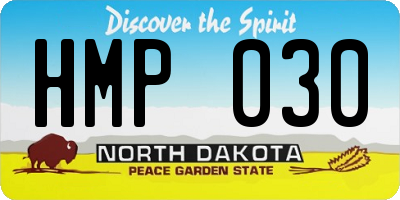 ND license plate HMP030
