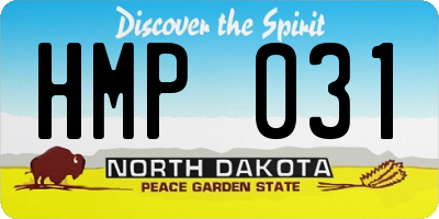 ND license plate HMP031