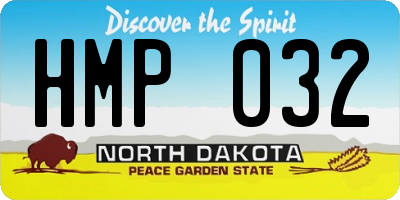 ND license plate HMP032