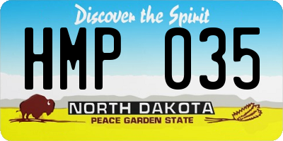 ND license plate HMP035