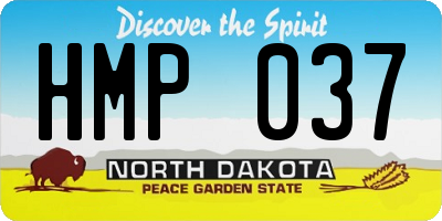 ND license plate HMP037