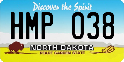 ND license plate HMP038