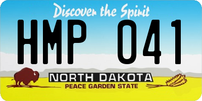 ND license plate HMP041