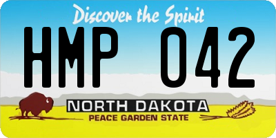 ND license plate HMP042