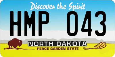ND license plate HMP043