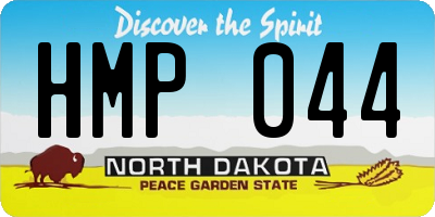ND license plate HMP044