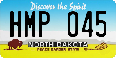ND license plate HMP045