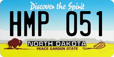 ND license plate HMP051