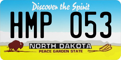 ND license plate HMP053