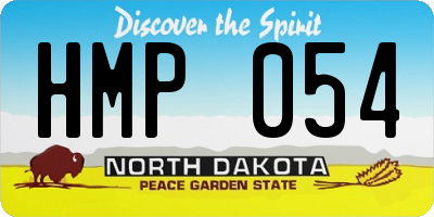 ND license plate HMP054