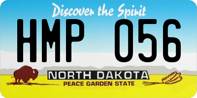 ND license plate HMP056