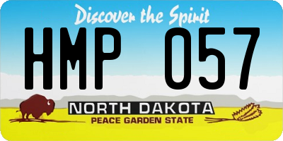 ND license plate HMP057