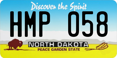 ND license plate HMP058