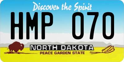 ND license plate HMP070
