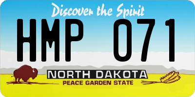 ND license plate HMP071