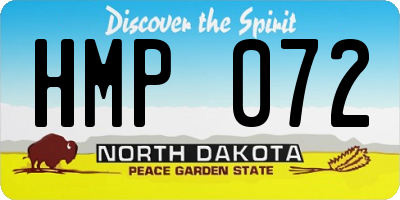 ND license plate HMP072