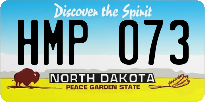 ND license plate HMP073