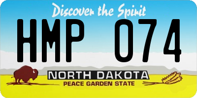 ND license plate HMP074