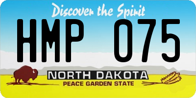 ND license plate HMP075