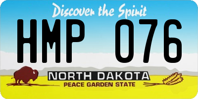 ND license plate HMP076