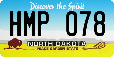 ND license plate HMP078