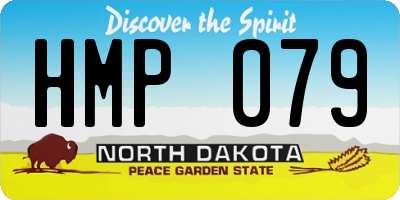 ND license plate HMP079