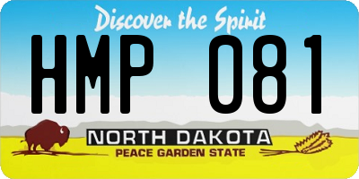 ND license plate HMP081