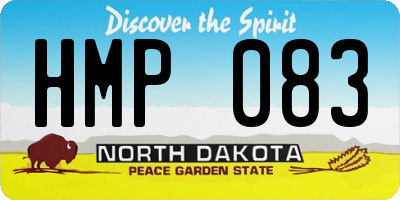 ND license plate HMP083