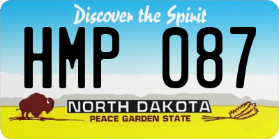 ND license plate HMP087