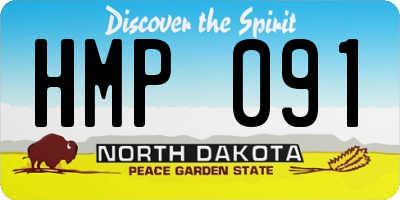 ND license plate HMP091