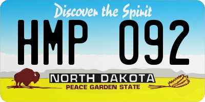 ND license plate HMP092