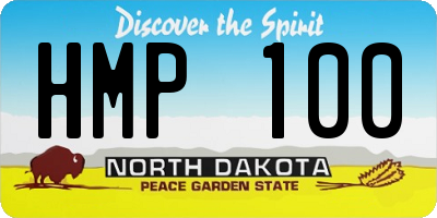 ND license plate HMP100