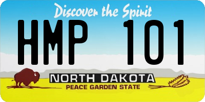 ND license plate HMP101