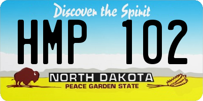 ND license plate HMP102