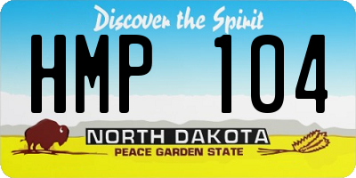 ND license plate HMP104