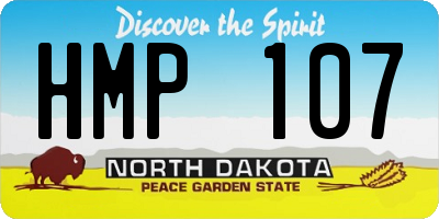 ND license plate HMP107