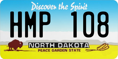 ND license plate HMP108