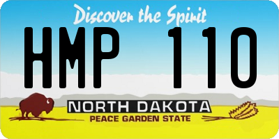 ND license plate HMP110