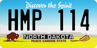 ND license plate HMP114