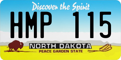 ND license plate HMP115
