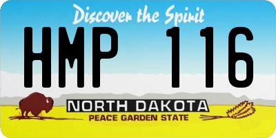 ND license plate HMP116